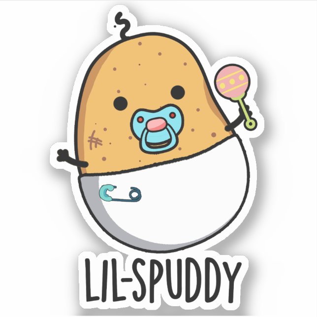 Lil-spuddy Funny Potato Pun  Sticker (Front)