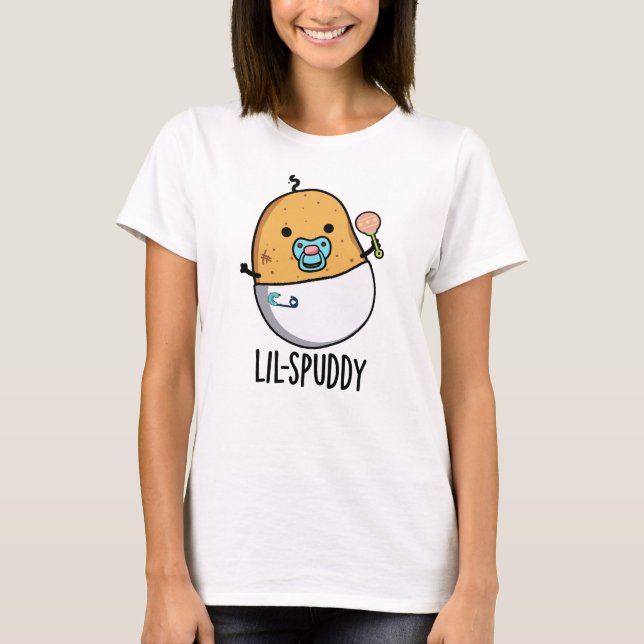 Lil-spuddy Funny Potato Pun  T-Shirt (Front)