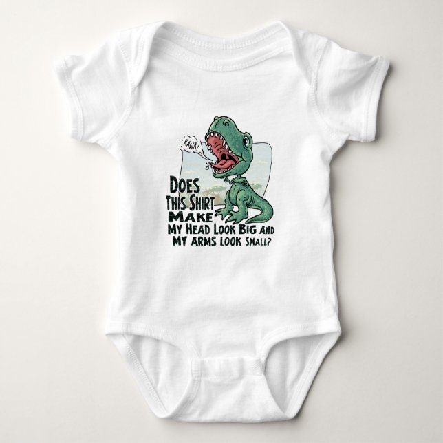 Lil' T Rex Big Head Little Arms Baby Bodysuit (Front)