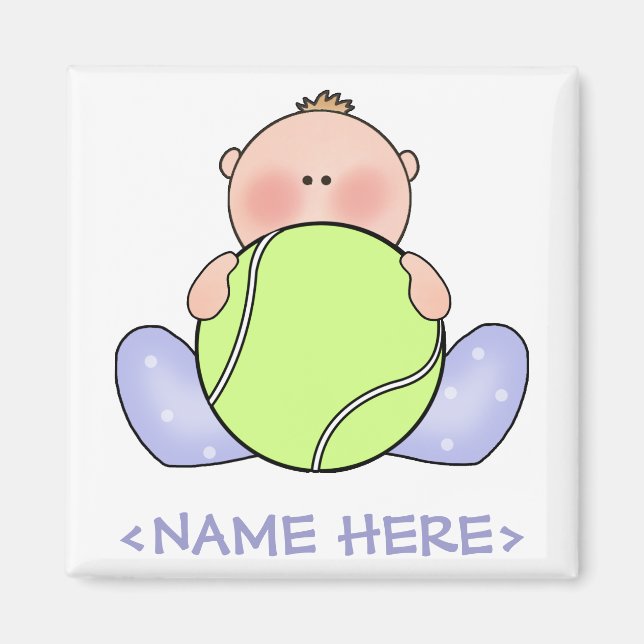 Lil Tennis Baby Boy Magnet (Front)