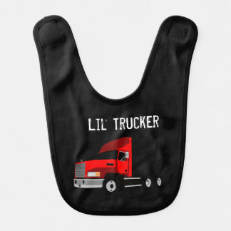 "Lil Trucker" Semi Truck Baby Bib