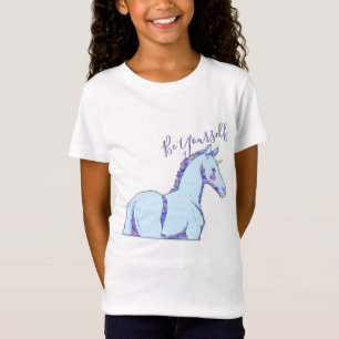 Lil Unicorn Blue Speckle (Be Yourself) T-Shirt