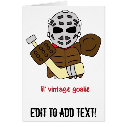 Lil' Vintage Hockey Goalie (Front)