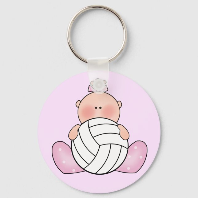 Lil Volleyball Girl Keychain (Front)