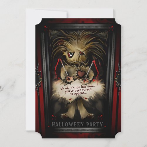 Lil Voodoo Doll Halloween Party Invitation