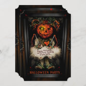 Lil Voodoo Doll Pumpkin Halloween Party Invitation (Front/Back)