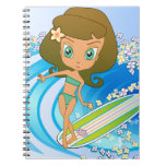 Lil&#39; Wahine Wave Writer Notebook at Zazzle