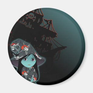 Lil' Witch in Pirate Costume Magnet