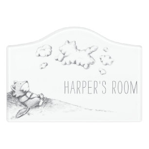 Lil Wolf Daydreaming Door Sign