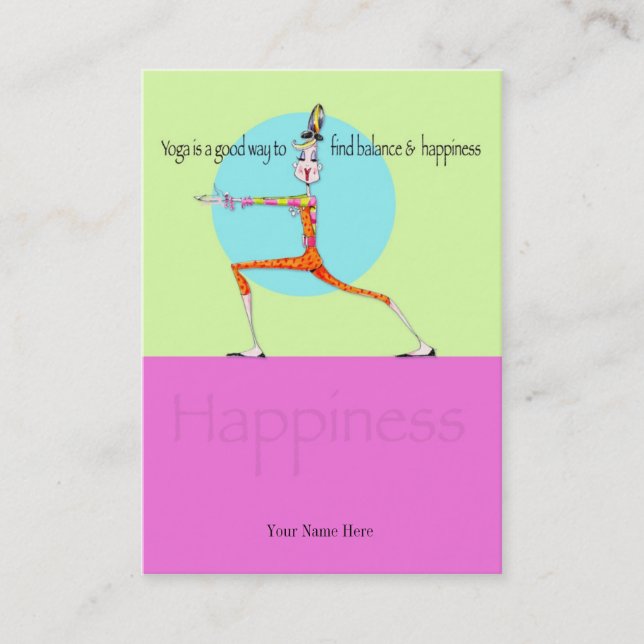 Lil' Yoga Vanity note or bookmark! Business Card (Front)