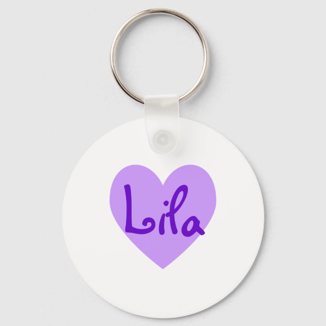 Lila in Purple Keychain (Front)