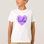 Lila In Purple T-shirt at Zazzle