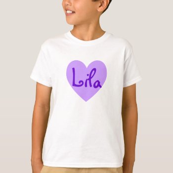 Lila In Purple T-shirt by purplestuff at Zazzle