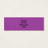 Lila - mini Visitenkarten (Back)