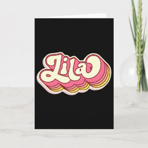 Lila Name Personalized First Name Surname  Card