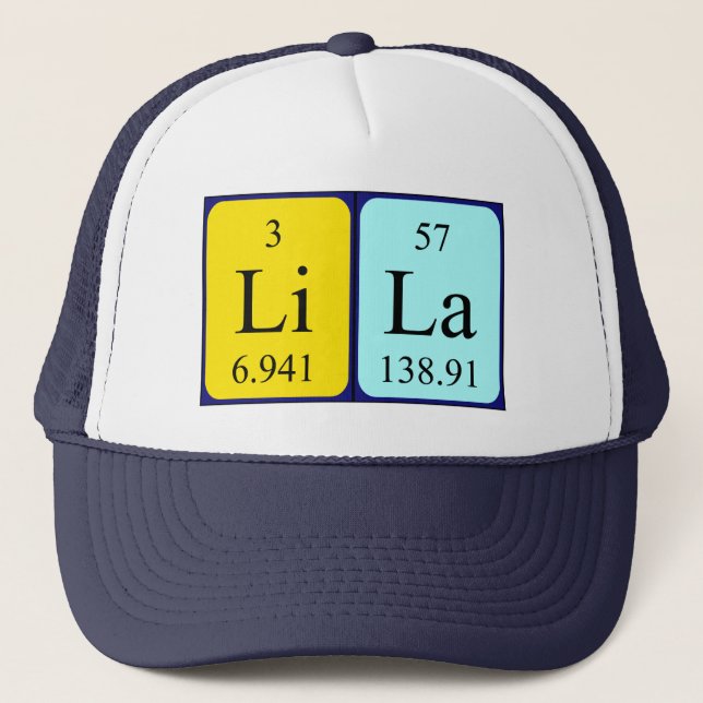 Lila periodic table name hat (Front)