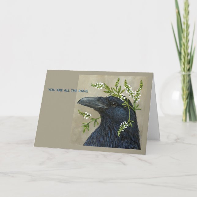 Lila the raven card (Front)