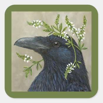 Lila The Raven Stickers by vickisawyer at Zazzle
