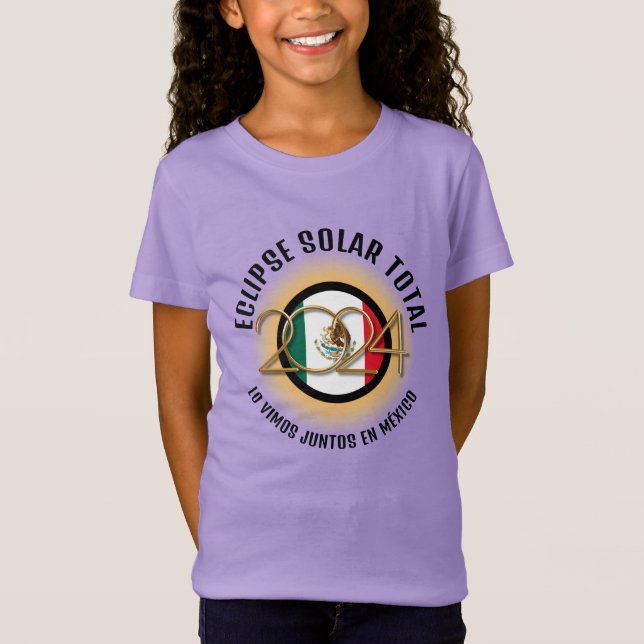 Lilac 2024 TOTAL SOLAR ECLIPSE Mexico Unisex Kids T-Shirt (Front)