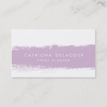 Lilac Abstract Watercolor Splash Business Card