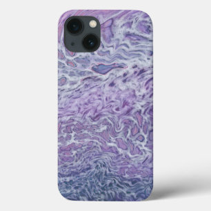 Lilac Acrylic Pouring Abstract Fluid Art iPhone 13 Case