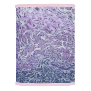 Lilac Acrylic Pouring Abstract Fluid Art Lamp Shade