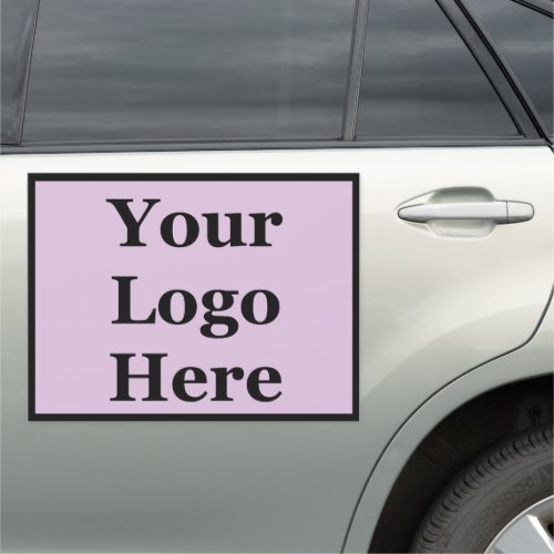 Lilac and Black Your Logo Here Template Car Magnet