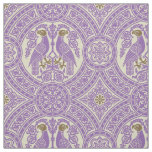 Lilac and Brass-Yellow Byzantine Birds Fabric