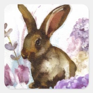 Lilac and Bunny FAA Square Sticker