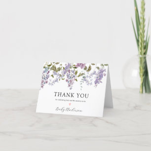Lilac and Lavender Baby Shower Thank You Card