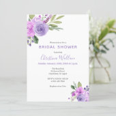 Lilac and Lavender Bridal Shower Invitation (Standing Front)
