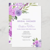 Lilac and Lavender Bridal Shower Invitation (Front/Back)