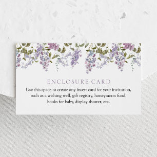 Lilac and Lavender Custom Enclosure Card