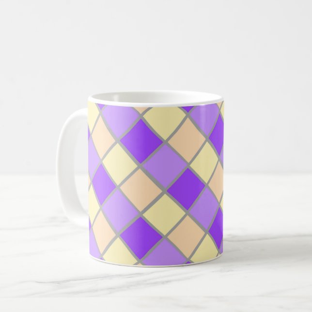 Lilac and Peach Coffee Mug (Front Left)