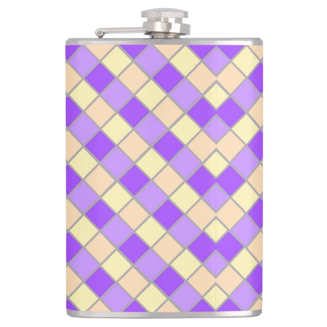 Lilac and Peach Flask (Front)