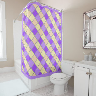 Lilac and Peach Shower Curtain
