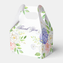 Lilac and Peony Sophisticated Wedding Favor Box