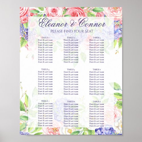 Lilac and Peony Sophisticated Wedding  Poster