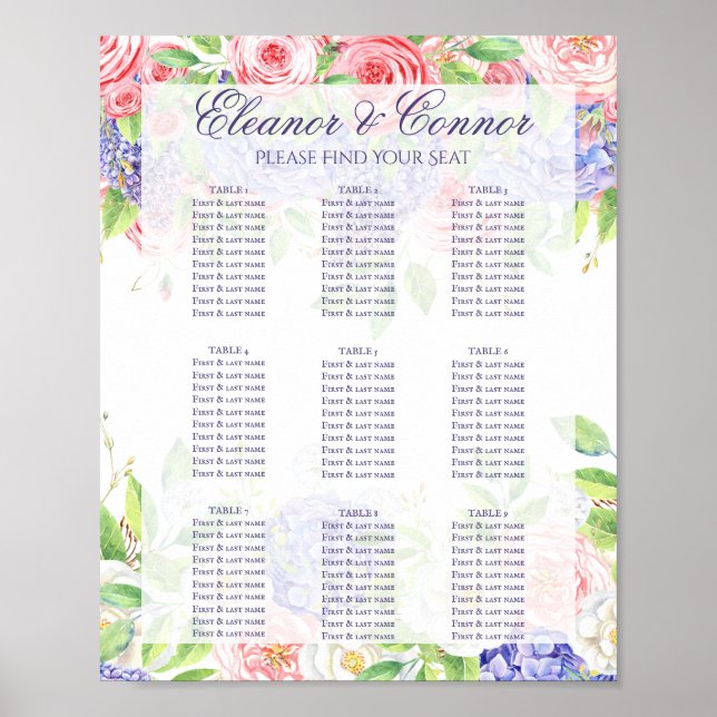 Lilac and Peony Sophisticated Wedding  Poster (Front)