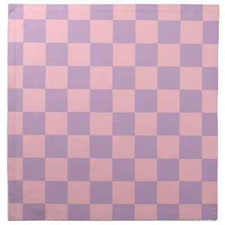 Lilac and Pink Checkerboard Cloth Napkin
