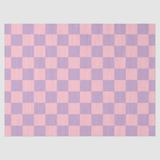 Lilac and Pink Checkerboard Tissue Paper