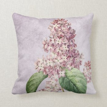Lilac And Pink Floral Throw Pillow by BamalamArt at Zazzle