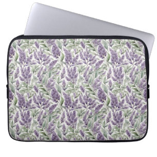 Lilac and Sage floral decoupage Laptop Sleeve