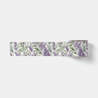 Lilac and Sage floral decoupage Satin Ribbon