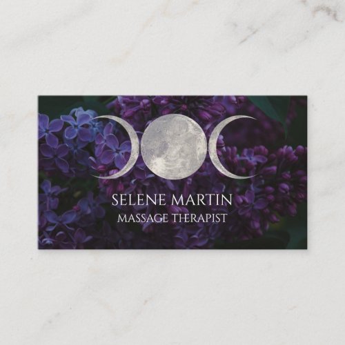Lilac and Triple Moon business card