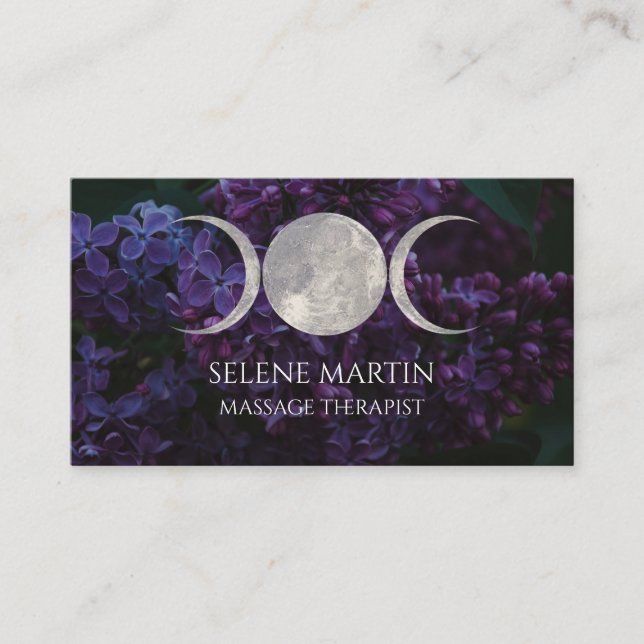 Lilac and Triple Moon business card (Front)