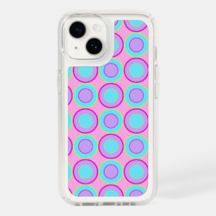 Lilac And Turquoise Donuts With Filling On Pink Speck iPhone 14 Case