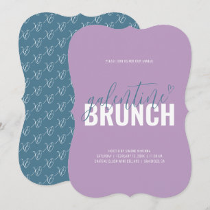 Lilac and Turquoise Galentine Brunch Invite