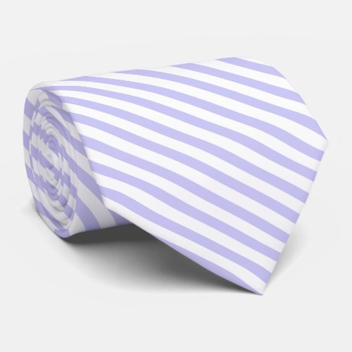 Lilac and White Diagonal Stripes Neck Tie