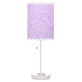 Lilac and White Paisley Table Lamp (Right)